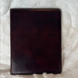Bosca Dark Brown Leather pad folio
